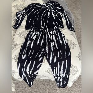 Stylish Black and White Women's Jumpsuit